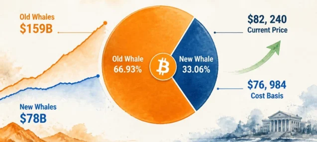 New Whales Now Hold 1/3 of Bitcoin’s Whale Realized Cap — Cost Basis Near $77K