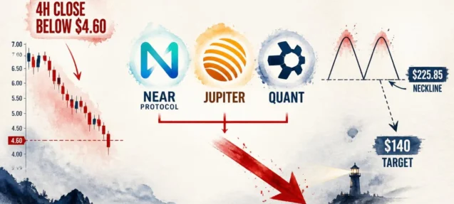 NEAR, JUP, and QNT Flash Breakdown Warnings — Key Levels to Watch