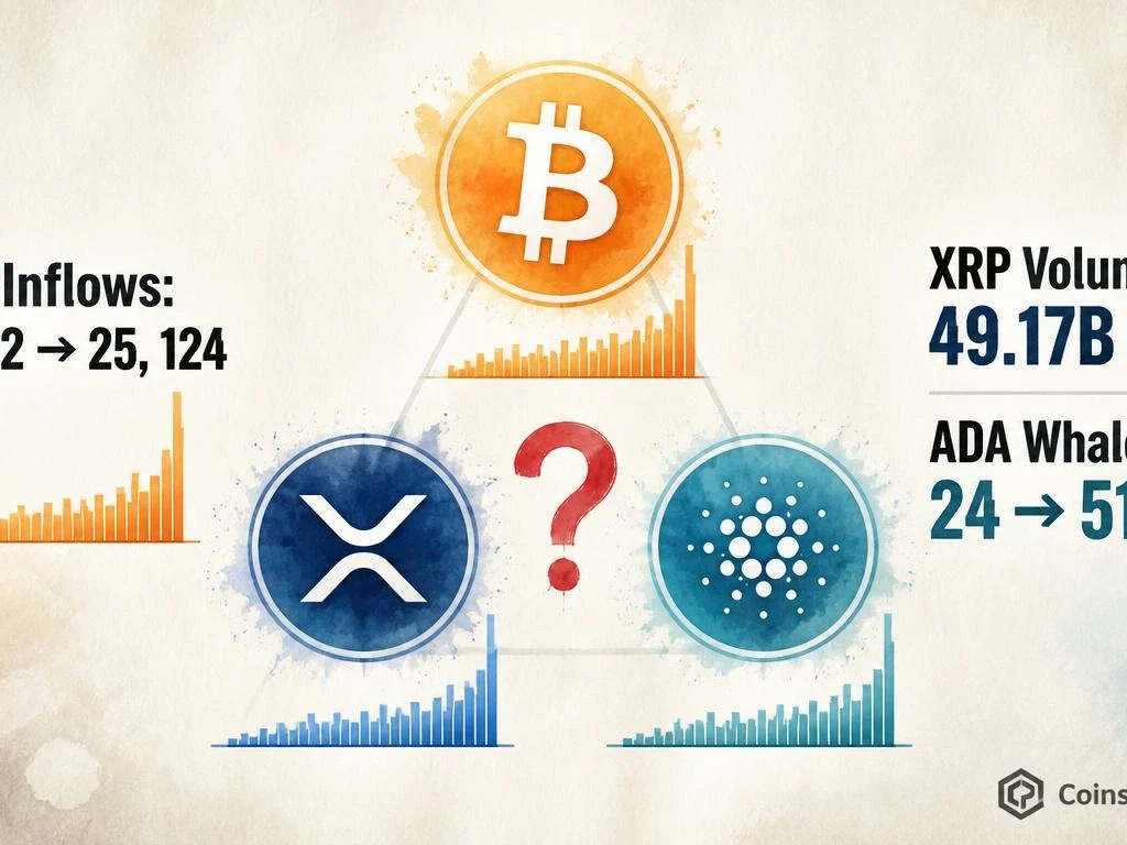 BTC, XRP, and ADA Spike in Unison — On-Chain Data Raises Manipulation Question
