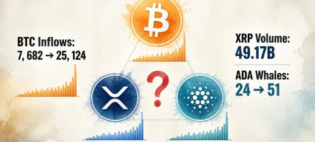 BTC, XRP, and ADA Spike in Unison — On-Chain Data Raises Manipulation Question