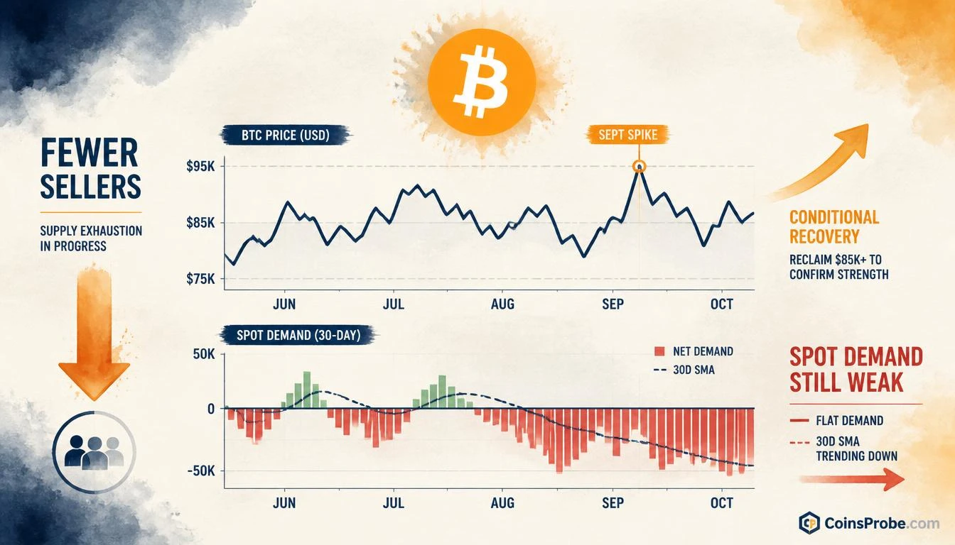 Bitcoin Is Building a Bottom — But Spot Demand Is Still Weak: CryptoQuant