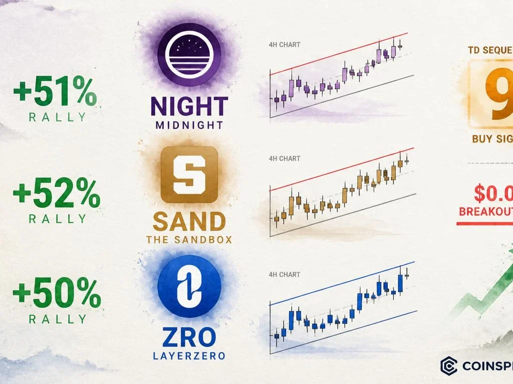 3 Altcoins Up 50%+ in One Week: NIGHT, SAND, and ZRO Signals Explained
