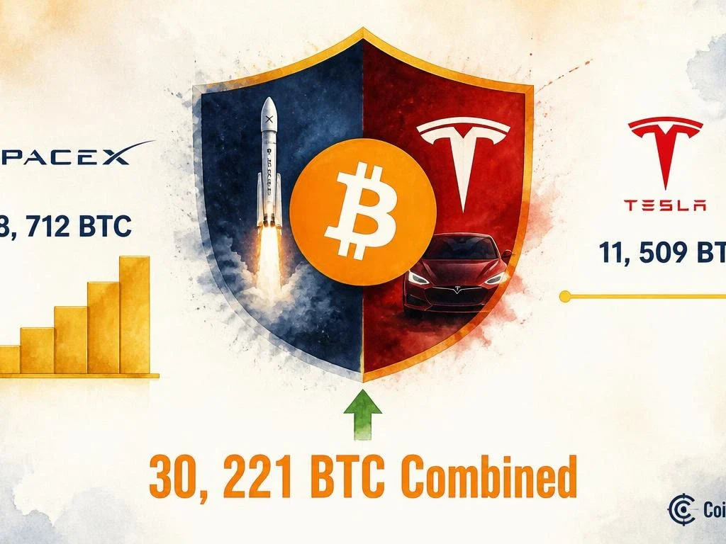 SpaceX-Tesla Merger Could Put 30,221 BTC on One Balance Sheet