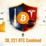 SpaceX-Tesla Merger Could Put 30,221 BTC on One Balance Sheet
