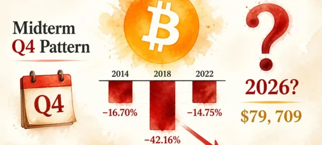 Bitcoin Q4 Midterm Pattern: -16.70%, -42.16%, -14.75% — Will 2026 Repeat?