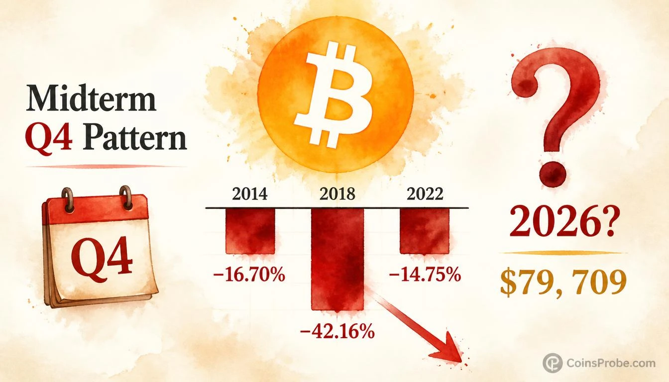 Bitcoin Q4 Midterm Pattern: -16.70%, -42.16%, -14.75% — Will 2026 Repeat?