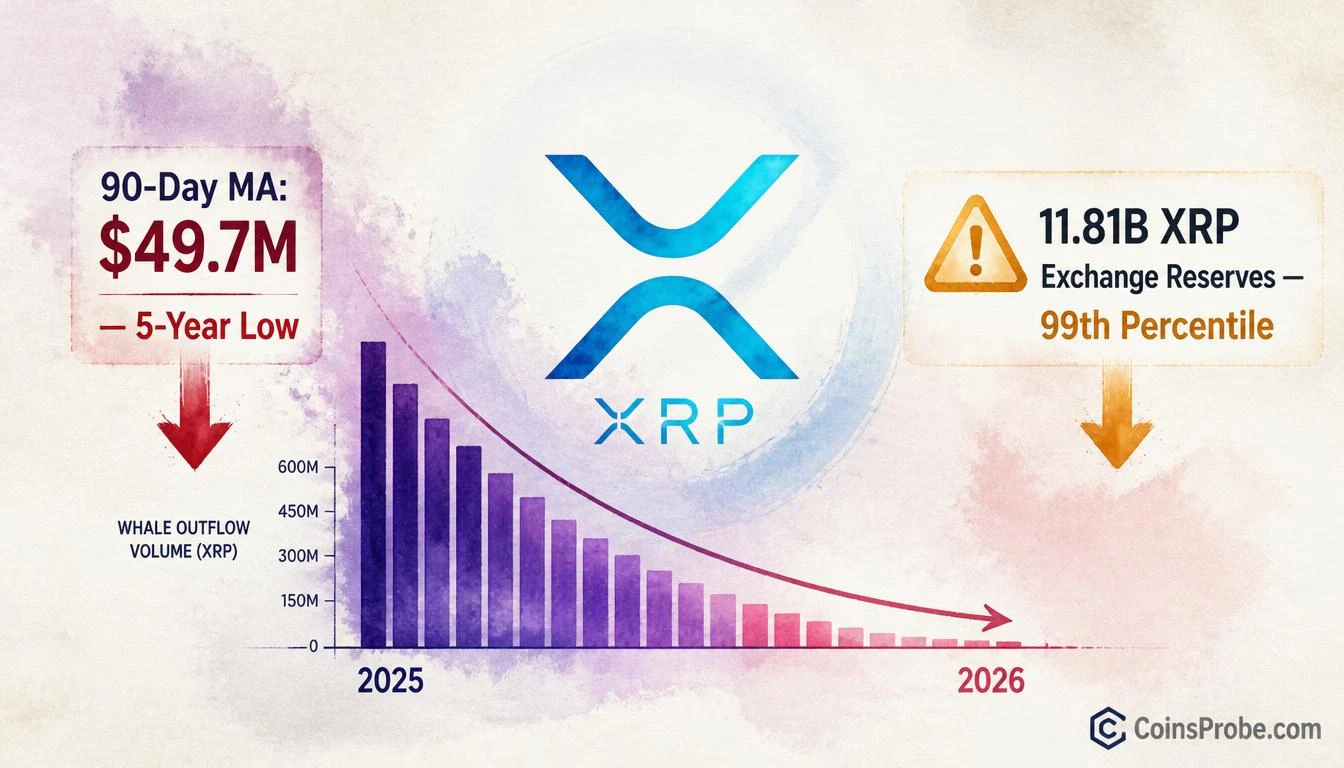 XRP Whale Outflows Hit a 5-Year Low — What It Means for Buying Volume