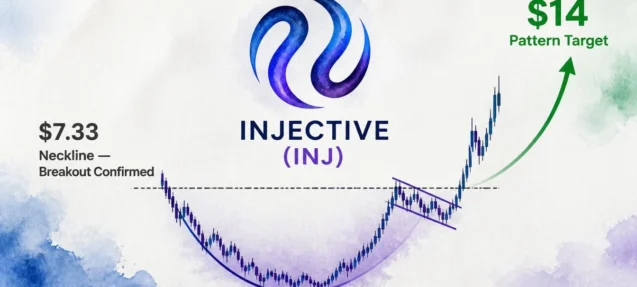 INJ Cup-and-Handle Breaks Out — 30% Already, Pattern Target at $14