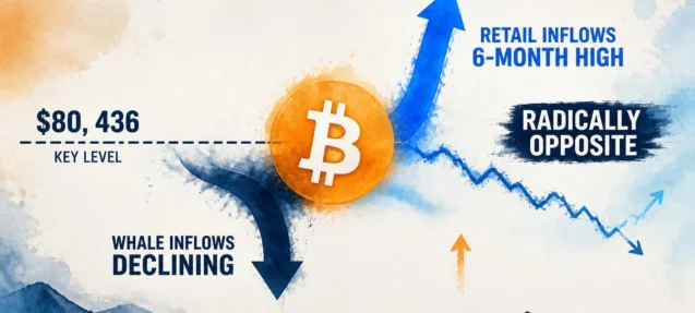 Bitcoin Retail Inflows Hit 6-Month High as Whales Distribute at $80K