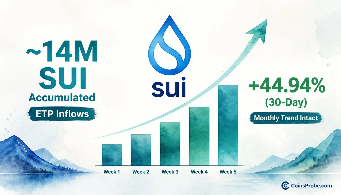 SUI ETF Inflows: Five Weeks of Demand — What the Data Actually Shows