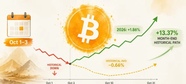 Bitcoin Beats October’s Weakest Stretch — Up 1.86% Where History Drops 0.66%