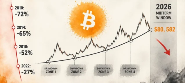 Bitcoin’s Midterm Election Curse — Four Cycles, Four Crashes