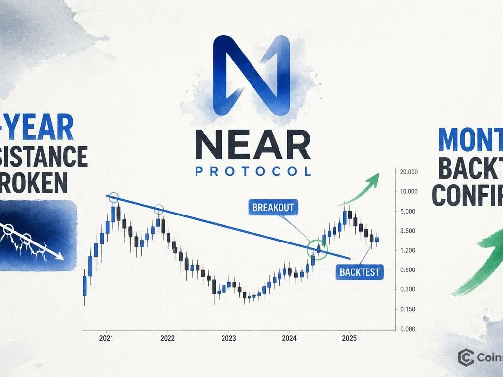 NEAR Clears 4-Year Resistance and Holds the Backtest — Monthly Chart Turns Bullish