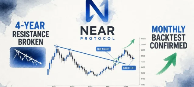 NEAR Clears 4-Year Resistance and Holds the Backtest — Monthly Chart Turns Bullish