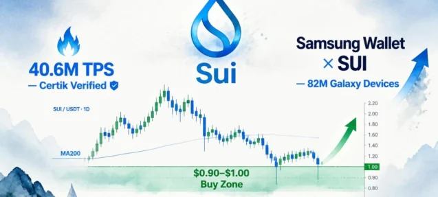 SUI Dips Below $1 Twice — $0.90–$1.00 Is the Buy Zone With 40.6M TPS Record
