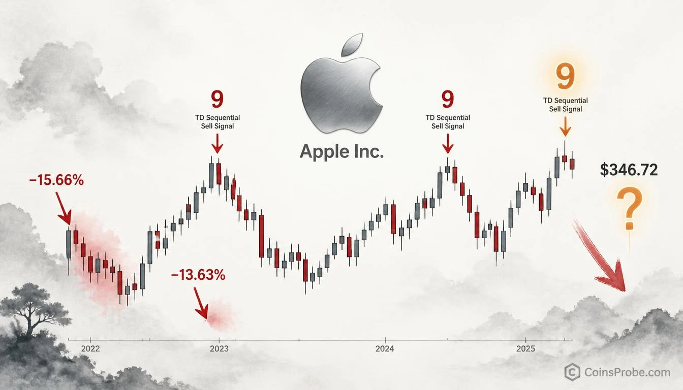 Apple Prints TD Sequential Sell 9 — Last Two Led to 15.66% and 13.63% Corrections