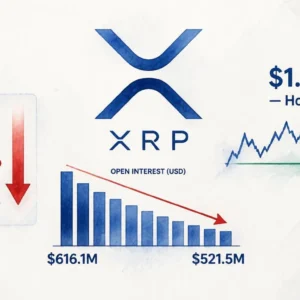 XRP Open Interest Drops 15.3% While Price Holds — What That Means