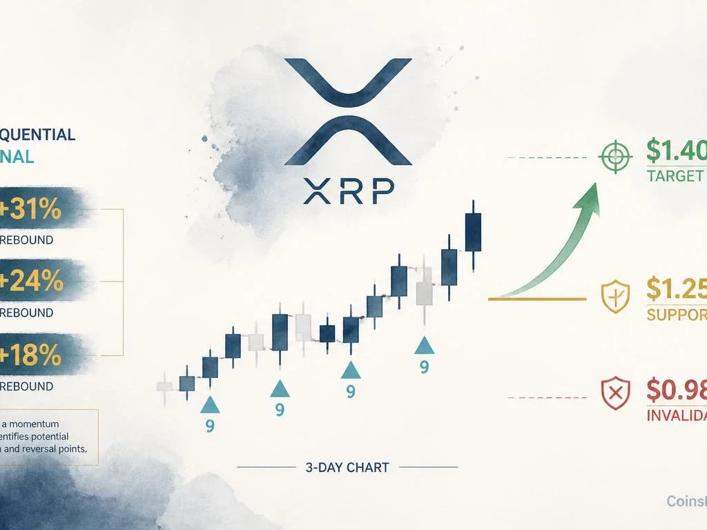 XRP TD Sequential Buy Signal — Last Three Led to 18%–31% Rebounds