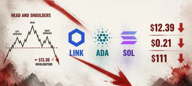 LINK, ADA, and SOL Flash Bearish Setups — Analyst Flags Downside Targets