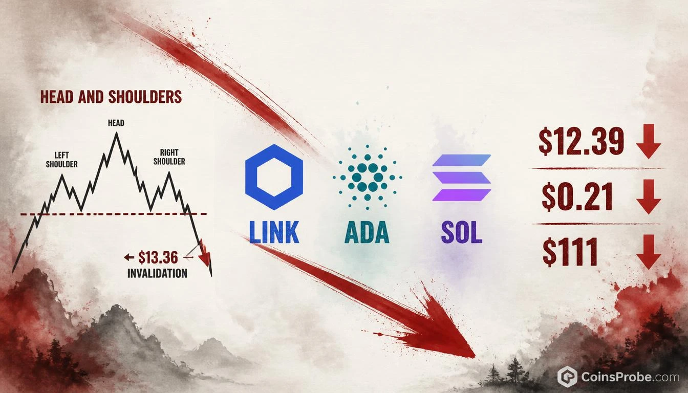 LINK, ADA, and SOL Flash Bearish Setups — Analyst Flags Downside Targets