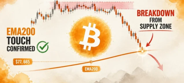 Bitcoin Hits the EMA200 — Analyst’s Predicted Target Reached at $77,676