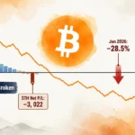 Bitcoin STH Net P/L Flips Negative — First Loss Signal in 72 Days