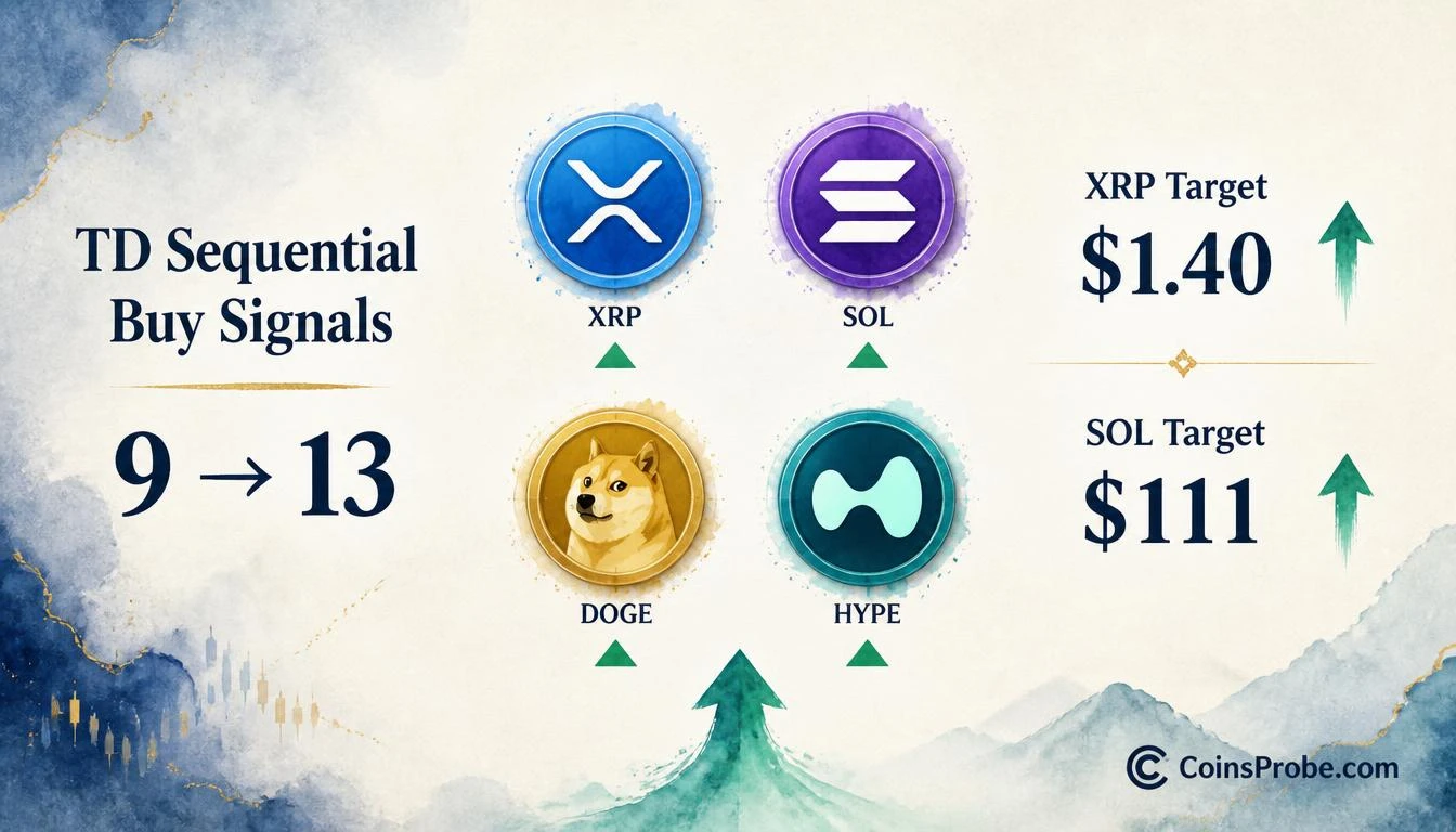 XRP, SOL, DOGE, HYPE Flash TD Sequential Buy Signals — Analyst Watches $1.40