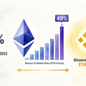 Binance Now Holds 49% of ETH Open Interest — A Record Since 2023