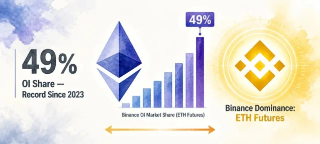 Binance Now Holds 49% of ETH Open Interest — A Record Since 2023