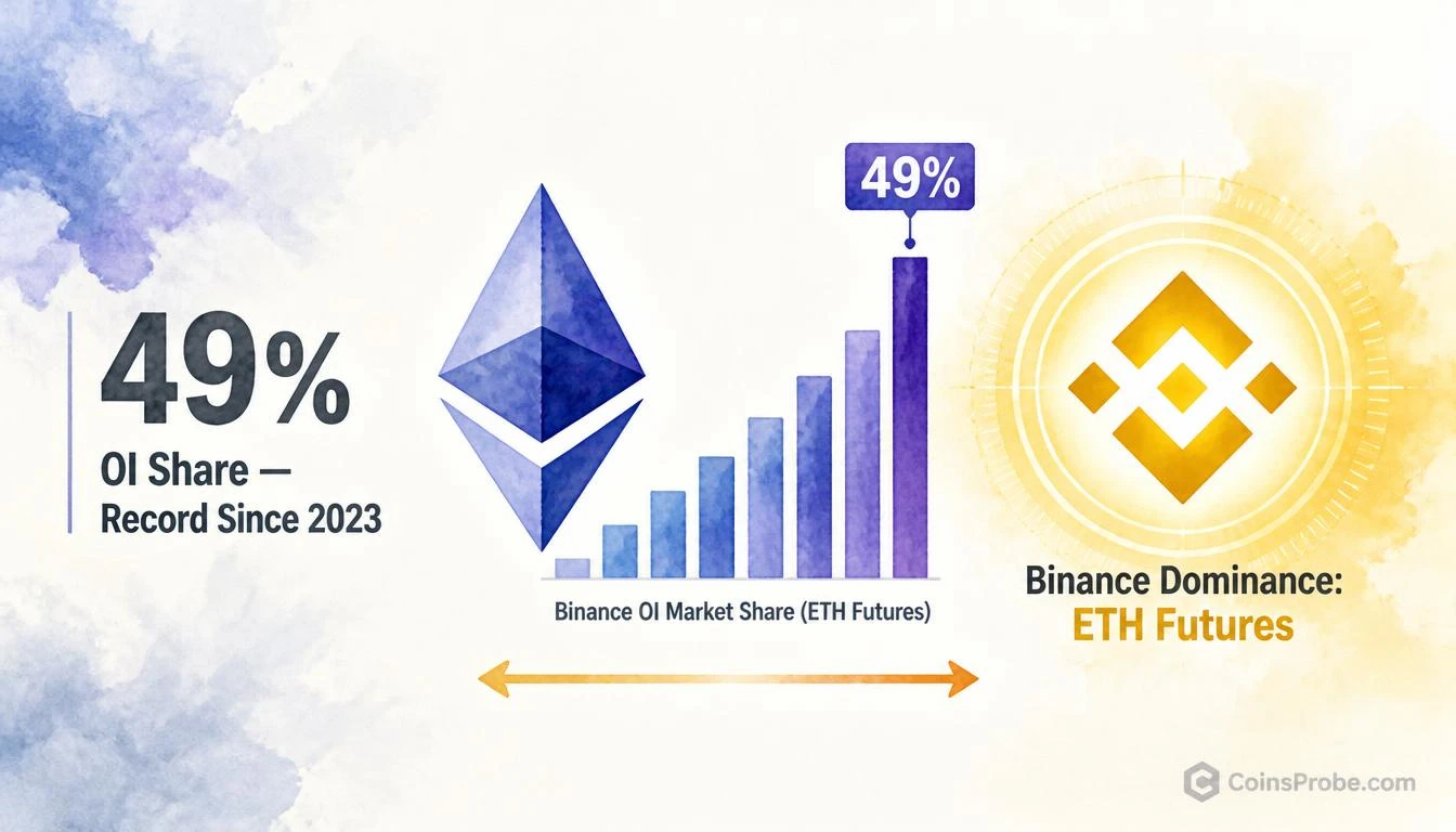Binance Now Holds 49% of ETH Open Interest — A Record Since 2023