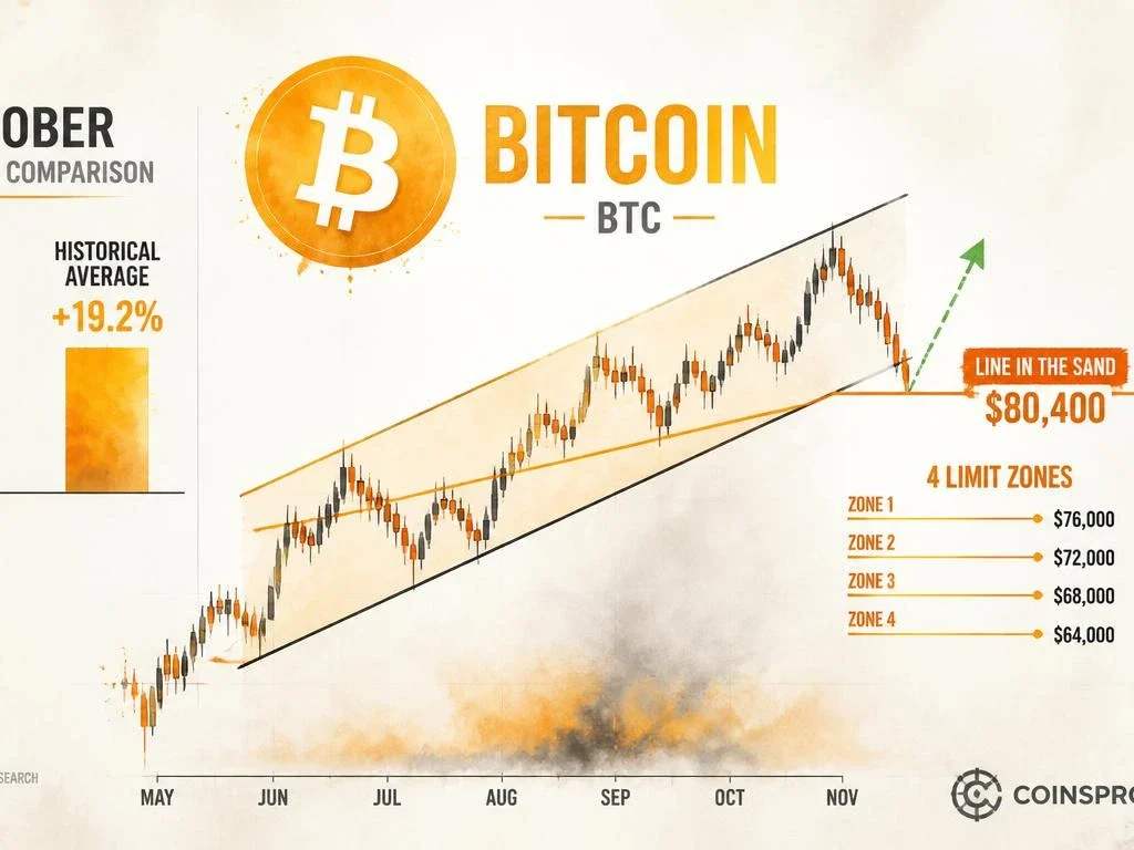Bitcoin Tests $80.4K Support as October Lags History — The Line in the Sand