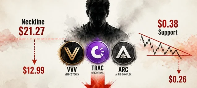 AI Agent Altcoins in Trouble: VVV, TRAC, and ARC Flash Warning Signals