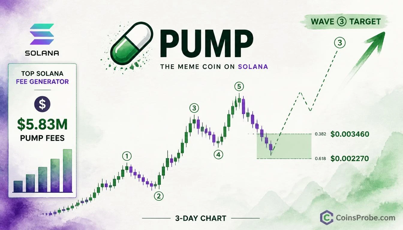PUMP Prints 1–5 Elliott Wave Impulse — Analyst Eyes $0.002270–$0.003460 Buy Zone