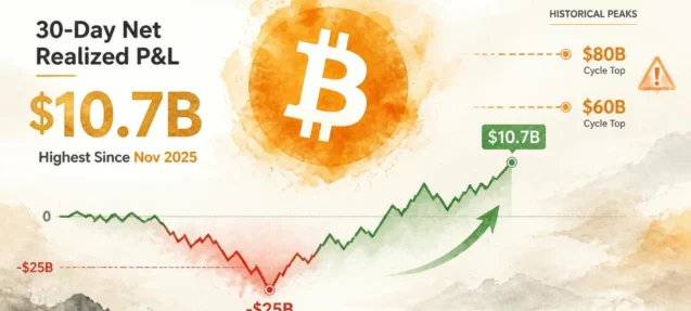 Bitcoin Net Realized Profit Hits $10.7B — Highest Since November 2025