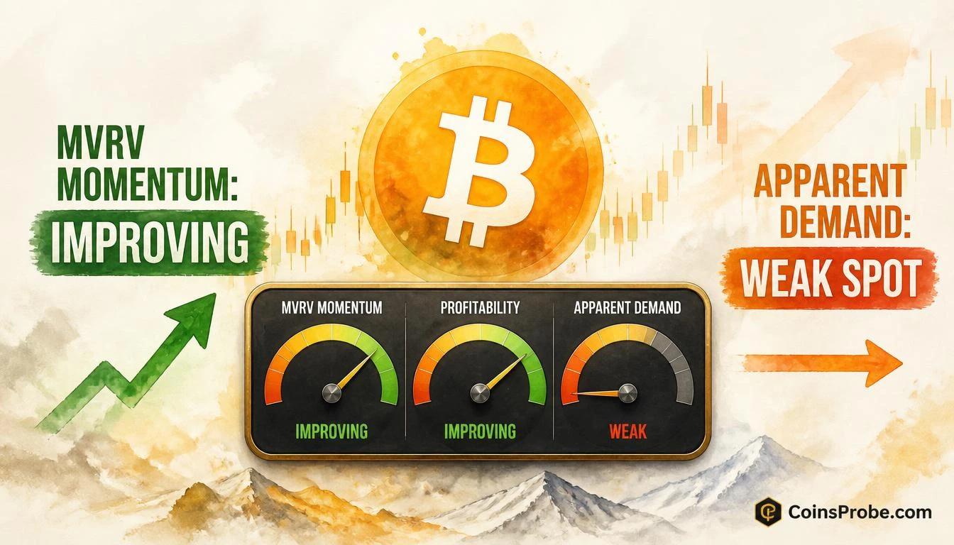 Bitcoin MVRV Momentum Improves — Apparent Demand Remains the Missing Piece
