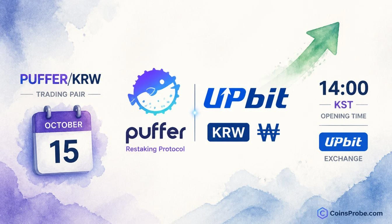 Puffer Finance (PUFFER) Lists on Upbit KRW Market — October 15