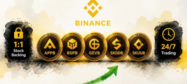 Binance Lists Five New bStock Pairs — APPB, BSPB, GEVB, SKDDB, and SKUUB