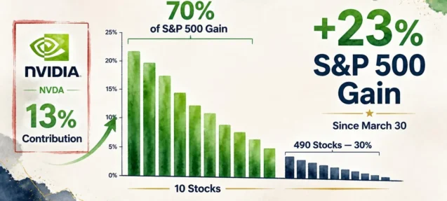 10 Stocks Drive 70% of S&P 500’s +23% Gain Since March 30