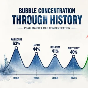 AI Big 10 Hits Record 42% of US Market Cap — Surpassing Every Prior Bubble Peak