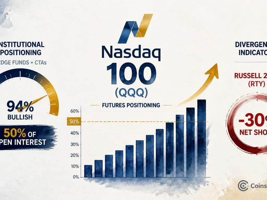 Nasdaq Futures Long Positioning Hits 50% of Open Interest — Highest Since 2017