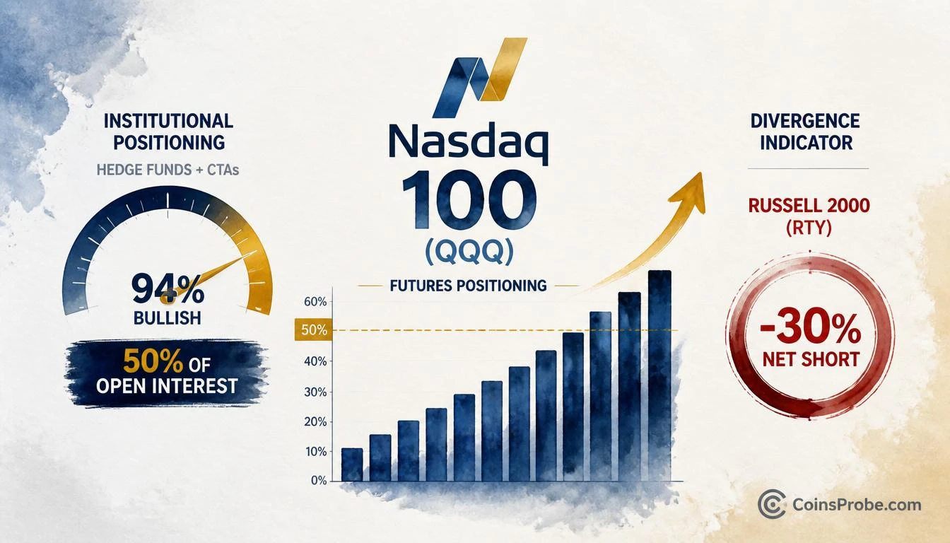 Nasdaq Futures Long Positioning Hits 50% of Open Interest — Highest Since 2017