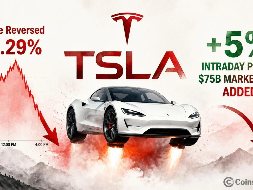 Tesla Stock Surges +5%, Adds $75B Market Cap After Flying Roadster Unveil