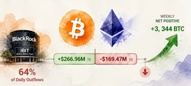 Bitcoin ETFs Bleed $169M in a Day but Post $267M Weekly Gain