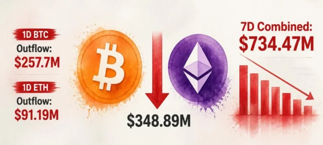 Bitcoin and Ethereum ETFs Bleed $348.9M in a Single Day on Oct 15