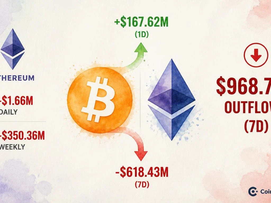 Bitcoin ETFs Log $167M Daily Inflow While Weekly Outflows Hit $618M