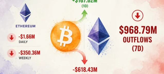 Bitcoin ETFs Log $167M Daily Inflow While Weekly Outflows Hit $618M