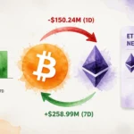 Bitcoin and Ethereum ETFs Post Single-Day Outflows as 7-Day Totals Stay Positive