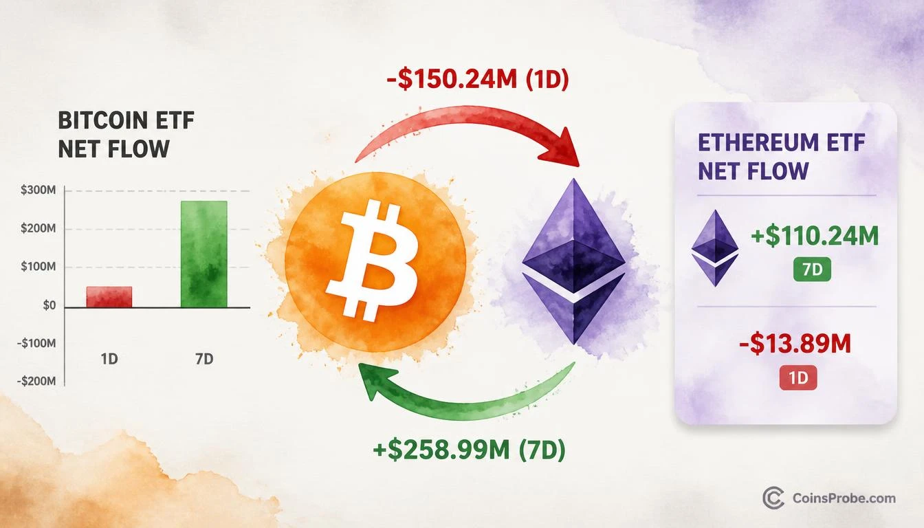 Bitcoin and Ethereum ETFs Post Single-Day Outflows as 7-Day Totals Stay Positive