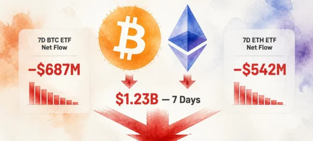 Bitcoin and Ethereum ETFs Bleed $1.23B in 7 Days as October Outflows Deepen