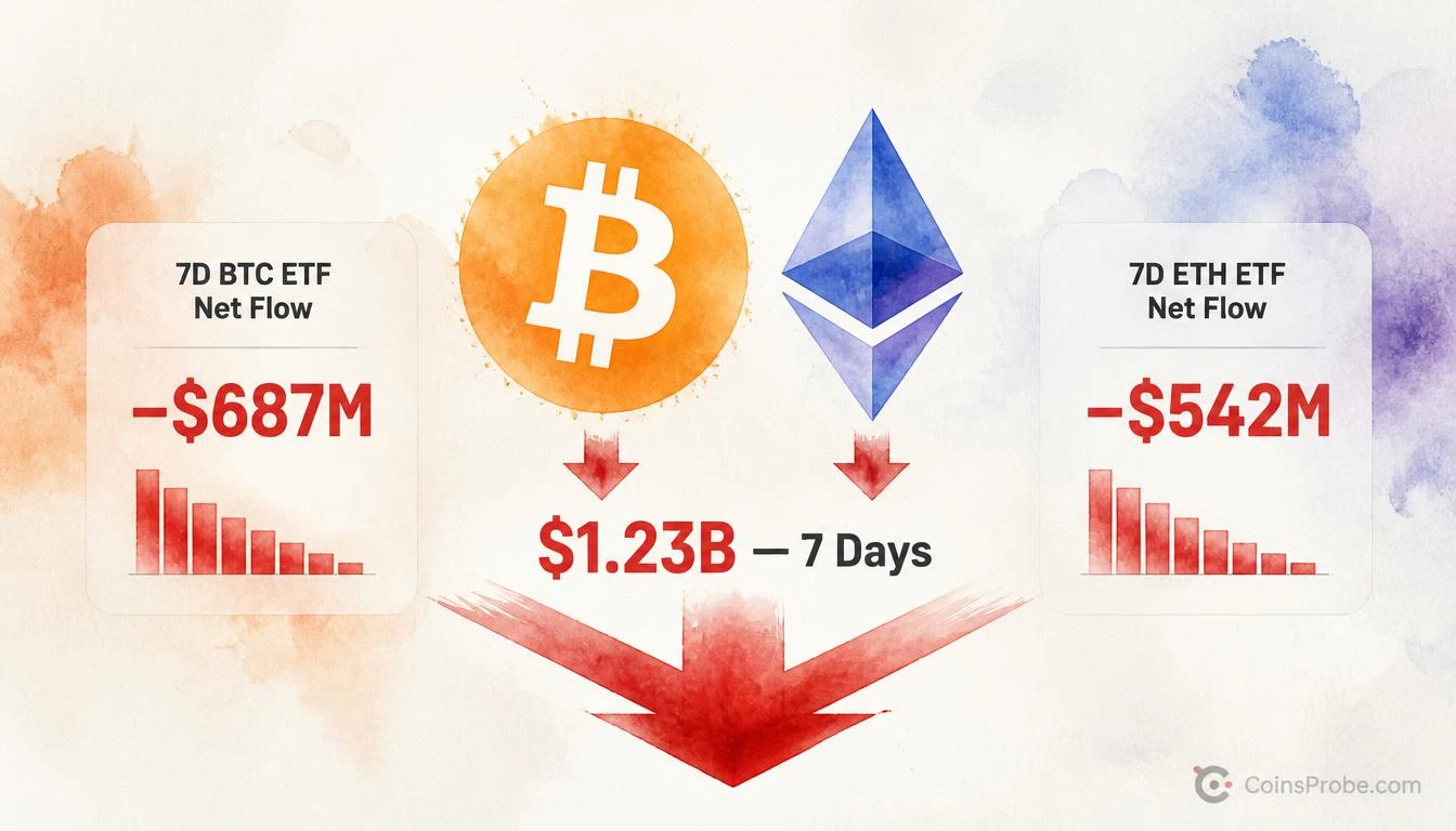 Bitcoin and Ethereum ETFs Bleed $1.23B in 7 Days as October Outflows Deepen